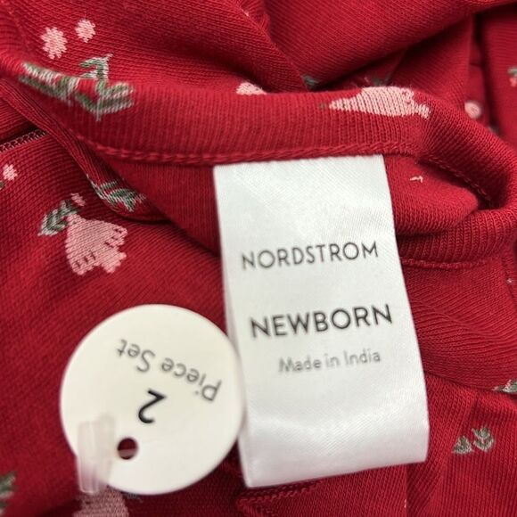 Nordstrom Red print holiday footie with headband NWT - Picture 12 of 13